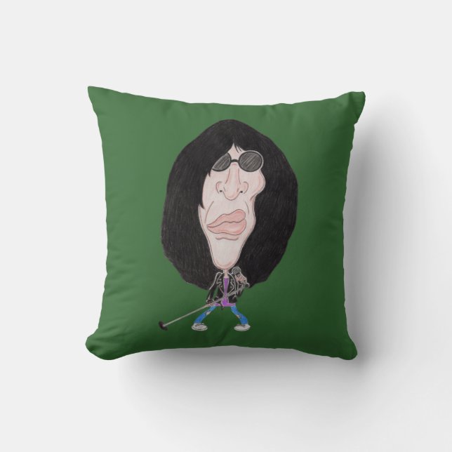 Funny Caricature Classic Punk Rock 80's Pillow (Front)