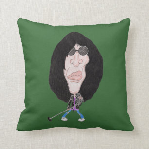 Funny Caricature Classic Punk Rock 80's Pillow