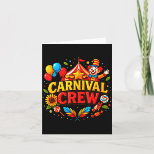 Funny Carnival Crew Circus Party Staff Costume Pri Card