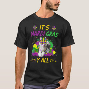 Funny Carnival Party Idea Husky Dog Mardi Gras T-Shirt