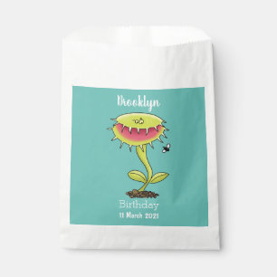 Funny carnivorous Venus fly trap plant cartoon Favour Bag