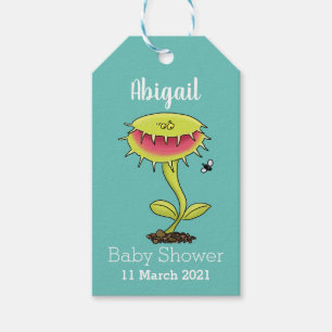 Funny carnivorous Venus fly trap plant cartoon Gift Tags