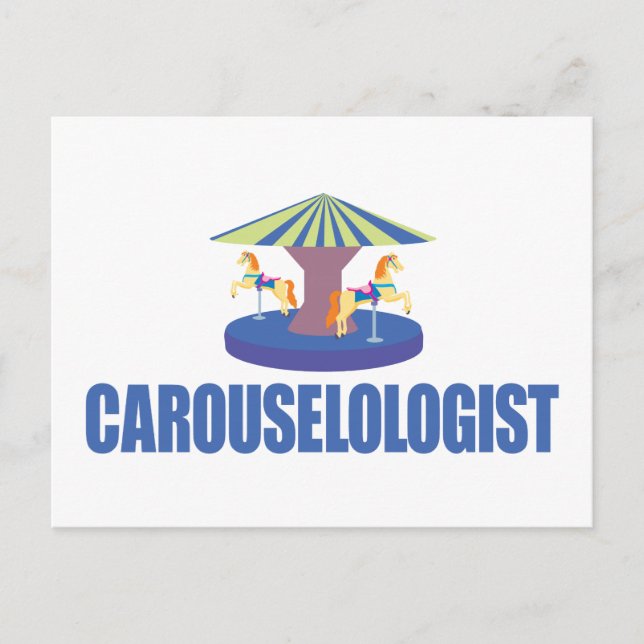 Funny Carousel Postcard (Front)