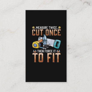 Funny Carpenter Dad Joke Woodworker Humor Business Card