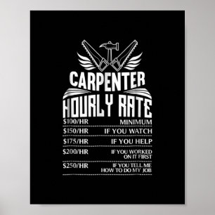 Funny Carpenter Woodworking  Great Gift  Dad Poster