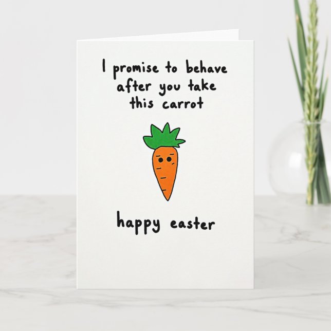Funny Carrot Easter Card (Front)