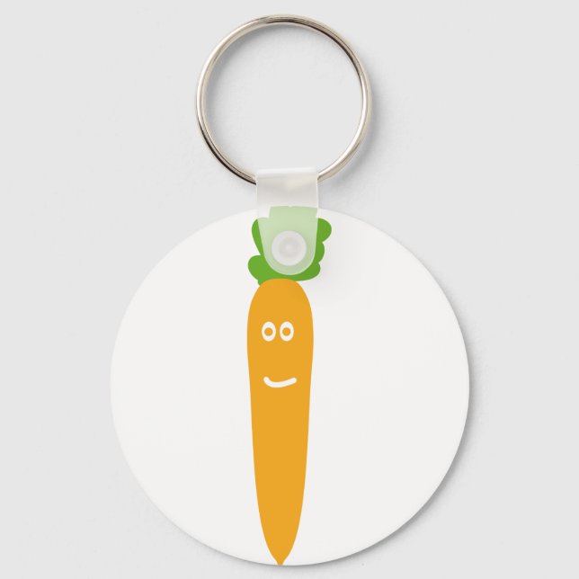 funny carrot icon key ring (Front)