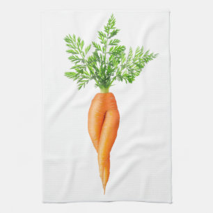 Funny carrot tea towel