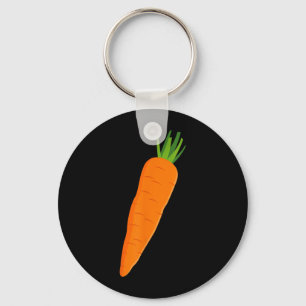 Funny Carrot Vegetable Halloween Key Ring