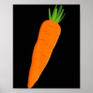 Funny Carrot Vegetable Halloween Poster