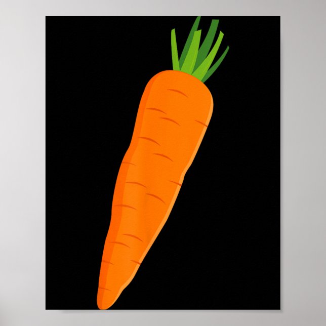Funny Carrot Vegetable Halloween Poster (Front)