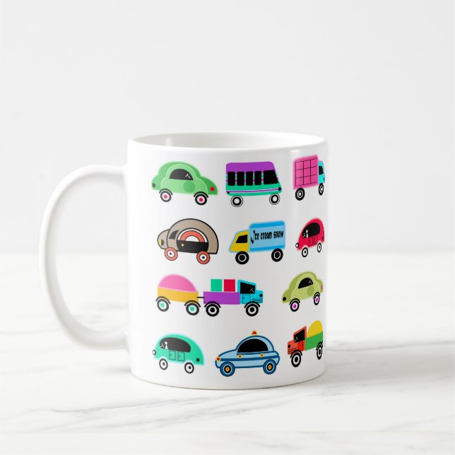 Funny cars coffee mug (Left)