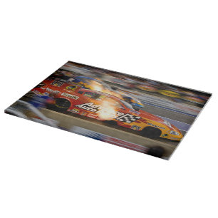 Funny Cars Drag Racing Cutting Board