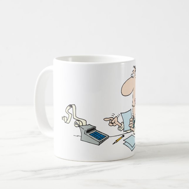 Funny Cartoon Accountant Office Humour  Coffee Mug (Front Left)