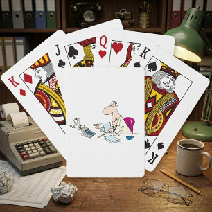 Funny Cartoon Accountant Office Humour Playing Cards