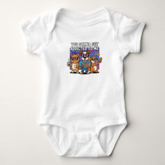 Funny Cartoon Animals "Addicted To Me" BabyT-Shirt Baby Bodysuit