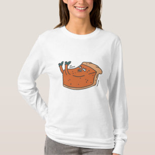 Funny cartoon anthropomorphic pumpkin pie T-Shirt