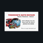 Funny Cartoon Automotive Mechanic Auto Business Card<br><div class="desc">Funny Cartoon Automotive Mechanic Auto Business Card.</div>