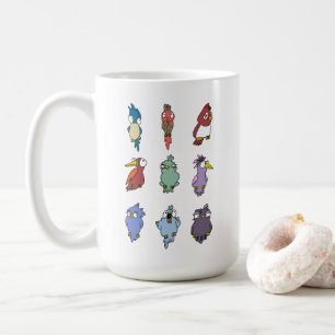 Funny Cartoon Bird Pattern Mug 