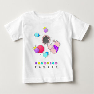 Funny Cartoon Bowling   Funny Bowling Baby T-Shirt