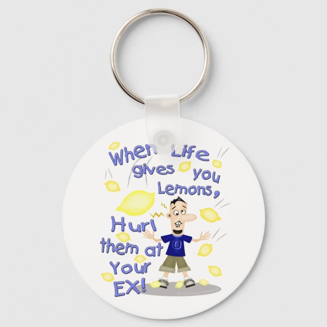 Funny Cartoon Break Up Key Ring (Front)