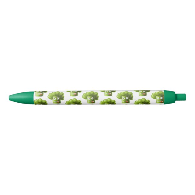 Funny Cartoon Broccoli Black Ink Pen (Front)