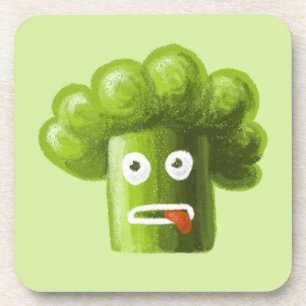 Funny Cartoon Broccoli Coaster