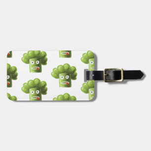 Funny Cartoon Broccoli Pattern Personalised Luggage Tag
