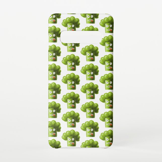Funny Cartoon Broccoli Pattern Vegan Vegetarian Samsung Galaxy Case (Back)