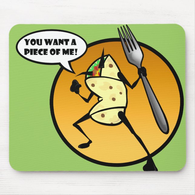 FUNNY CARTOON BURRITO MOUSE PAD (Front)