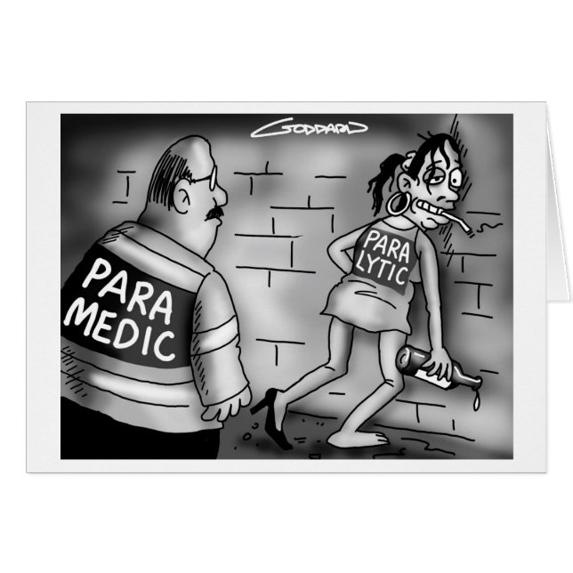 Funny Cartoon Card by Clive Goddard (Front Horizontal)