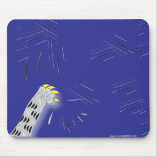 Funny Cartoon Cat Scratch Paw Fun Design Mouse Pad