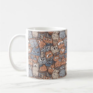 Funny Cartoon Cats Coffee Mug