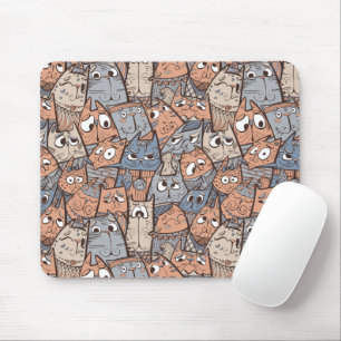 Funny Cartoon Cats Mouse Pad