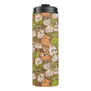 Funny Cartoon Cats Thermal Tumbler