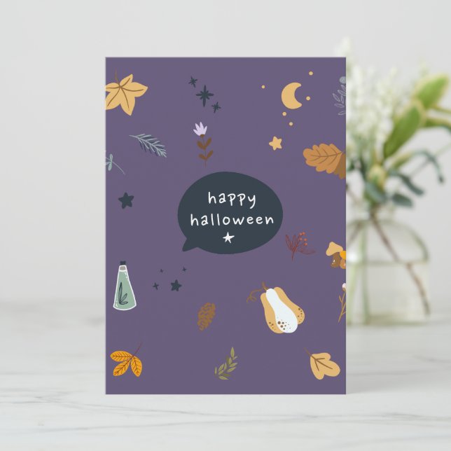 Funny cartoon cats with brooms, pumpkins and ghost (Standing Front)