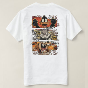 Funny Cartoon Chaos Design   Wild Cartoon Art, Vin T-Shirt