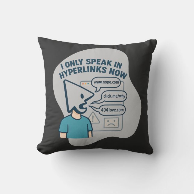 Funny cartoon character with mouse cursor head  cushion (Front)