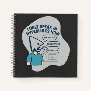 Funny cartoon character with mouse cursor head  notebook