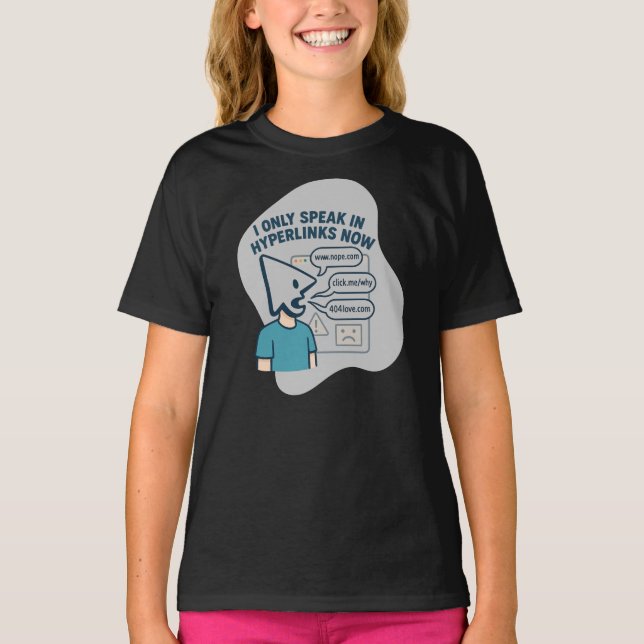 Funny cartoon character with mouse cursor head  T-Shirt (Front)