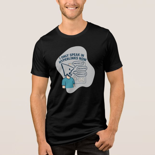 Funny cartoon character with mouse cursor head  Tri-Blend shirt (Front)