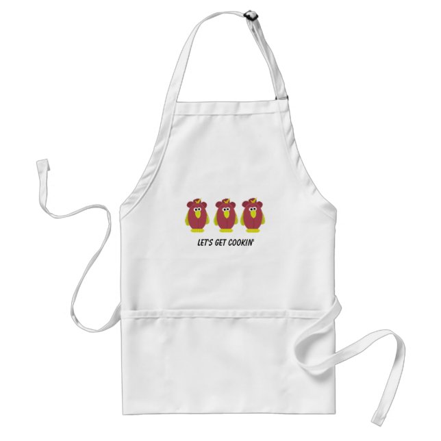 Funny Cartoon Chickens Standard Apron (Front)