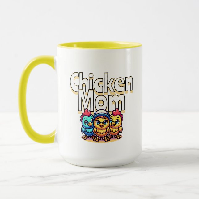 Funny Cartoon Chicks | Chicken Mum  Mug (Left)