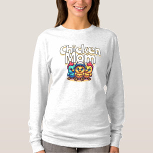 Funny Cartoon Chicks Chicken Mum Personalised T-Shirt