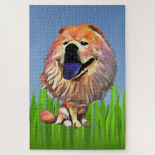 Funny Cartoon Chow Chow Dog 1014 Piece Puzzle