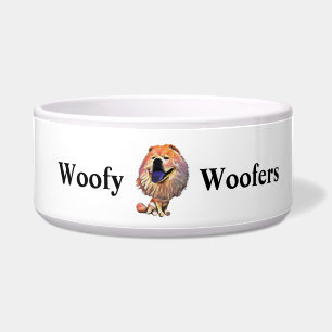 Funny Cartoon Chow Chow Dog Bowl