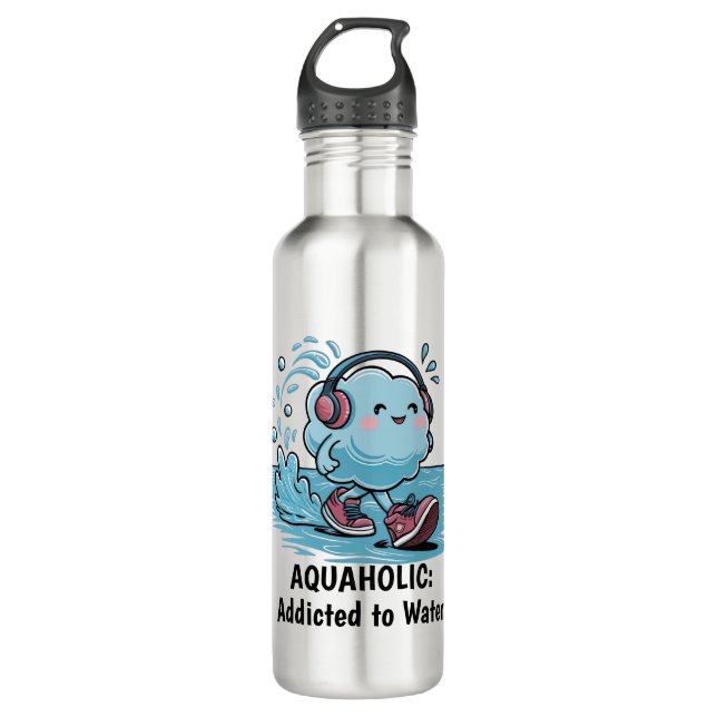 Funny Cartoon Cloud  710 Ml Water Bottle (Front)