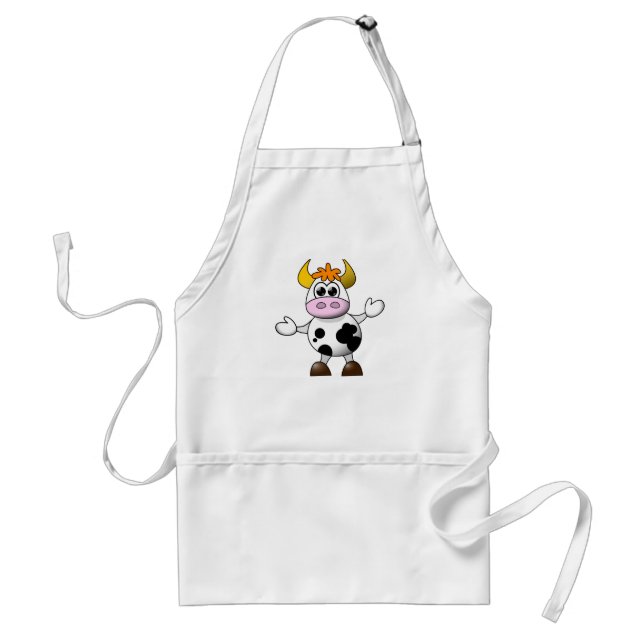 Funny Cartoon Cow Standard Apron (Front)