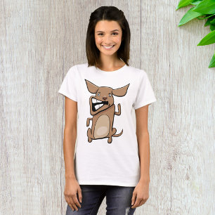 Funny Cartoon Crazy Dog Hilarious Cute Pet  T-Shirt