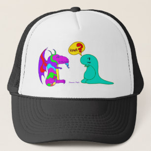 Funny Cartoon Dinos Cute Dinosaur Dragon Rawr? Trucker Hat